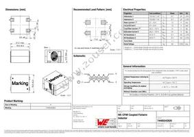 74485542820 Datasheet Cover