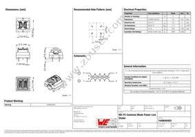 7448640403 Datasheet Cover