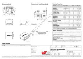 7448845100 Datasheet Cover