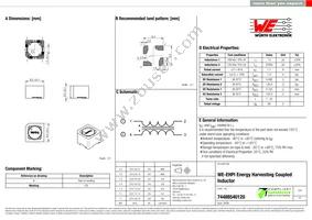 74488540120 Datasheet Cover