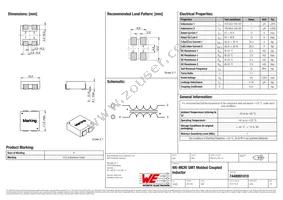 7448991010 Datasheet Cover