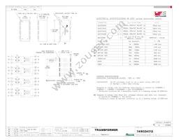 749024012 Datasheet Cover