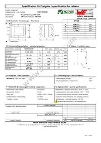 7491181012 Datasheet Cover