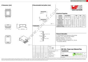 7491194501 Datasheet Cover