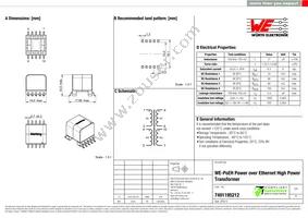 7491195212 Datasheet Cover