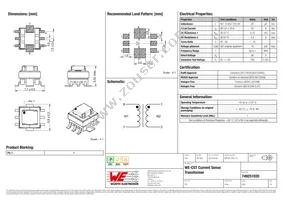 749251020 Datasheet Cover