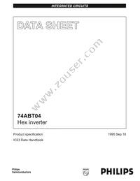 74ABT04N Datasheet Cover