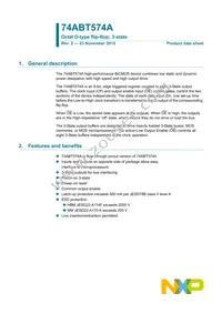 74ABT574AN Datasheet Cover