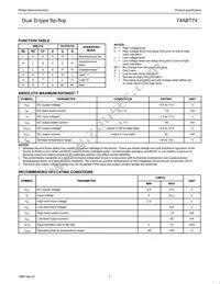 74ABT74N Datasheet Page 2