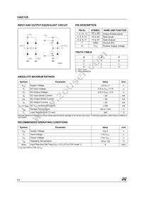 74AC125TTR Datasheet Page 2