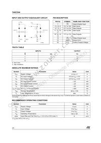 74AC244TTR Datasheet Page 2