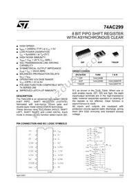 74AC299MTR Datasheet Cover