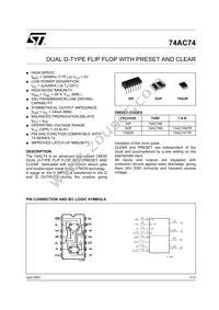 74AC74TTR Datasheet Cover