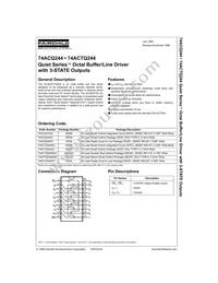 74ACQ244SCX Datasheet Cover