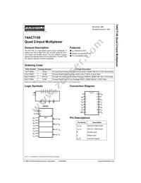 74ACT158SCX Datasheet Cover