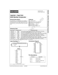 74ACT521MTCX Datasheet Cover