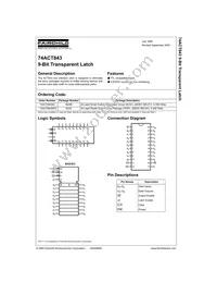 74ACT843SCX Datasheet Cover