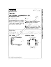 74ACT899QC Datasheet Cover