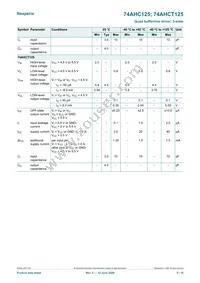 74AHC125PW Datasheet Page 5