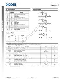 74AHC125T14-13 Datasheet Page 2