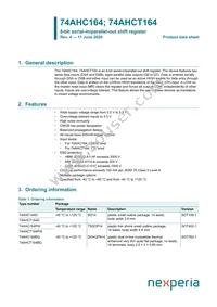 74AHC164PW Datasheet Cover