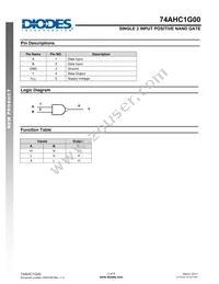 74AHC1G00W5-7 Datasheet Page 2