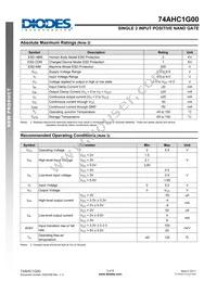 74AHC1G00W5-7 Datasheet Page 3