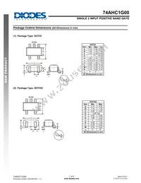 74AHC1G00W5-7 Datasheet Page 7