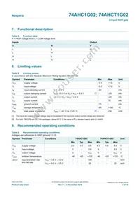 74AHC1G02GV Datasheet Page 3