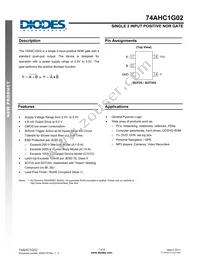 74AHC1G02W5-7 Datasheet Cover