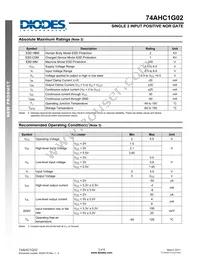 74AHC1G02W5-7 Datasheet Page 3
