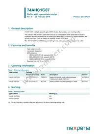 74AHC1G07GV Datasheet Cover