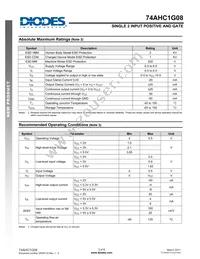 74AHC1G08W5-7 Datasheet Page 3