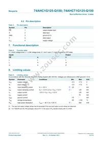 74AHC1G125GV-Q100H Datasheet Page 3