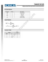 74AHC1G125W5-7 Datasheet Page 2