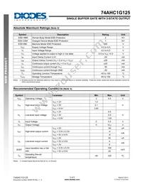 74AHC1G125W5-7 Datasheet Page 3