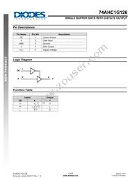 74AHC1G126W5-7 Datasheet Page 2