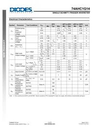 74AHC1G14W5-7 Datasheet Page 4