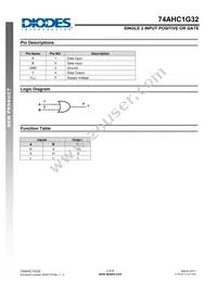 74AHC1G32W5-7 Datasheet Page 2