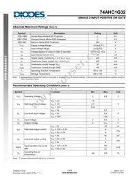 74AHC1G32W5-7 Datasheet Page 3