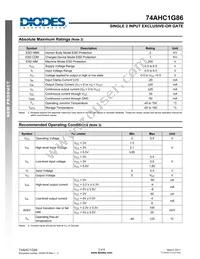 74AHC1G86W5-7 Datasheet Page 3