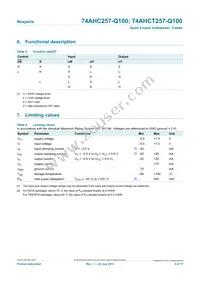 74AHC257D-Q100J Datasheet Page 5