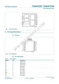 74AHC259D Datasheet Page 3