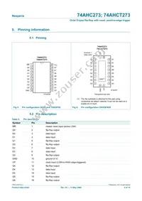 74AHC273D Datasheet Page 4