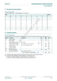74AHC30BQ-Q100X Datasheet Page 4