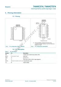 74AHC574D Datasheet Page 4