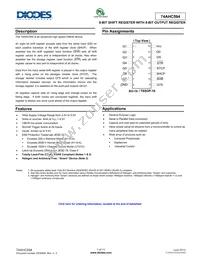 74AHC594T16-13 Datasheet Cover