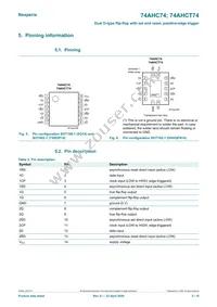 74AHC74PW/AUJ Datasheet Page 3