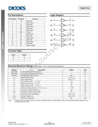 74AHCT04T14-13 Datasheet Page 2
