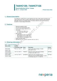 74AHCT126D/AUJ Datasheet Cover